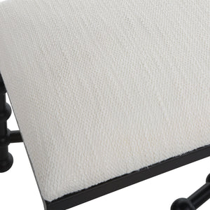 Uttermost Iron Drops Cushioned Bench