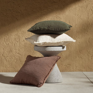 Tharp Outdoor Pillow-Natural Crm-Textured Taupe