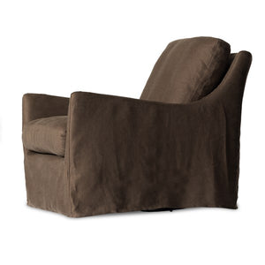 Monette Slipcover Swivel Chair-Coffee