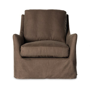 Monette Slipcover Swivel Chair-Coffee