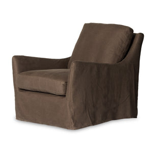 Monette Slipcover Swivel Chair-Coffee