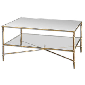 Henzler Gold Leaf & Mirror Coffee Table