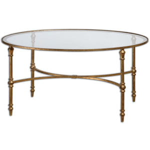 Vitya Oval Gold Leaf Coffee Table