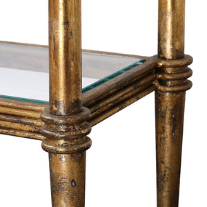 Gold Leaf Console Table