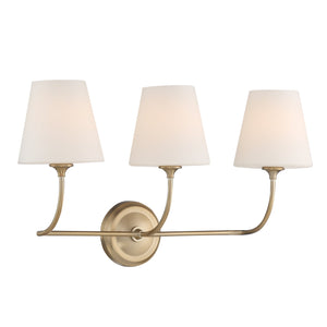 Libby Langdon for Crystorama Sylvan 3 Light Vibrant Gold Bathroom Vanity