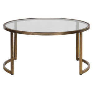 Gold Leaf Nesting Cocktail Tables – Set of 2