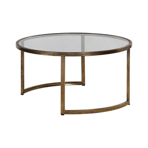 Gold Leaf Nesting Cocktail Tables – Set of 2