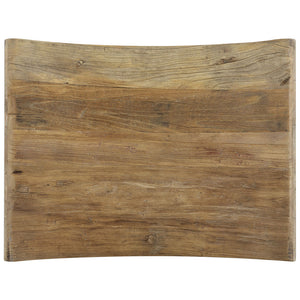 Reclaimed Wood Pagoda Accent Stool - Natural Finish