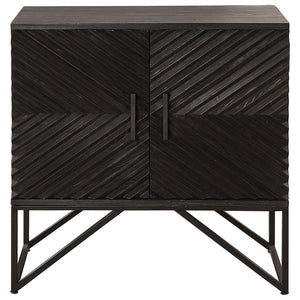 Chevron Pattern Two Door Accent Cabinet