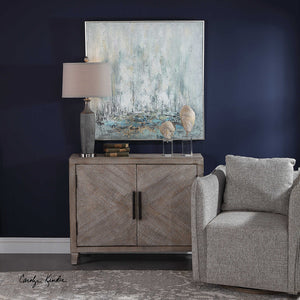 Rustic Two Door Fir Wood Cabinet