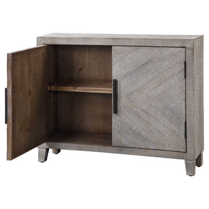 Rustic Two Door Fir Wood Cabinet