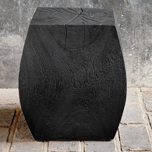 Uttermost Grove Black Wooden Accent Stool