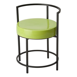 Metal-Frame Chair with Ceramic Seat - Black / Apple Green