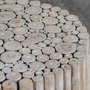 Bundled Teak Wood Accent Table