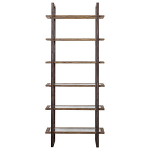 Iron, Glass & Wood 6-Shelf Etagere