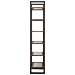 Iron, Glass & Wood 6-Shelf Etagere