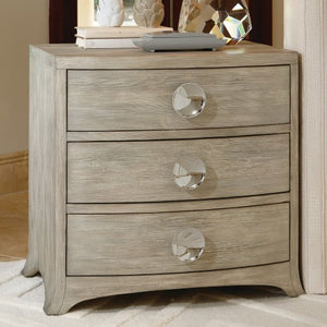 Bow Front 3-Drawer Chest - Grey