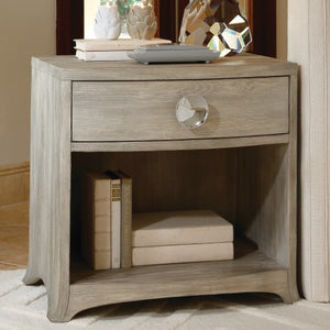 Bow Front 1-Drawer Chest - Grey