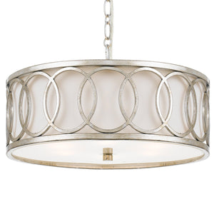 Libby Langdon for Crystorama Graham 6 Light Antique Silver Chandelier