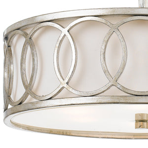 Libby Langdon for Crystorama Graham 6 Light Antique Silver Chandelier