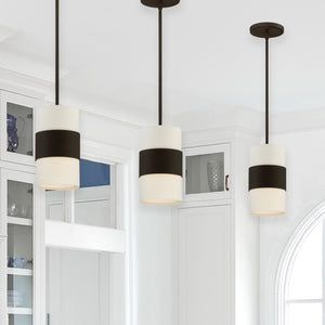 Libby Langdon for Crystorama Grayson 1 Light Dark Bronze Pendant