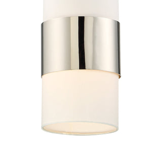 Libby Langdon for Crystorama Grayson 1 Light Polished Nickel Pendant