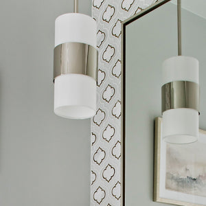 Libby Langdon for Crystorama Grayson 1 Light Polished Nickel Pendant