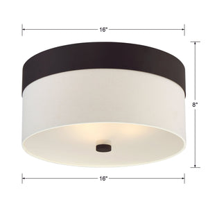 Libby Langdon for Crystorama Grayson 3 Light Dark Bronze Ceiling Mount