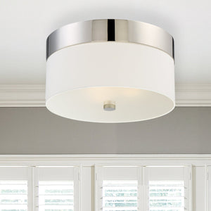 Libby Langdon for Crystorama Grayson 3 Light Polished Nickel Ceiling Mount