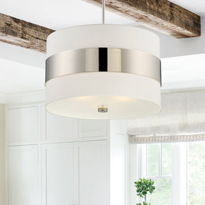 Libby Langdon for Crystorama Grayson 3 Light Polished Nickel Chandelier