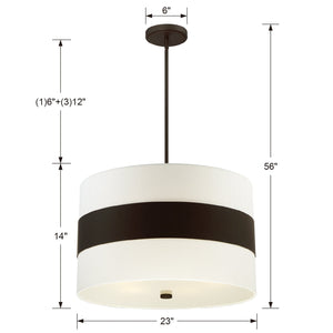 Libby Langdon for Crystorama Grayson 5 Light Dark Bronze Chandelier