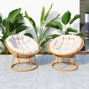 Paz Accent Chair Beige & Natural