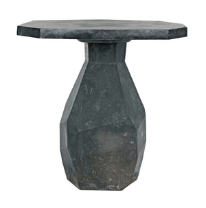 Polyhedron Side Table, Black Marble