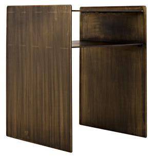 Cyrus Side Table, Aged Brass