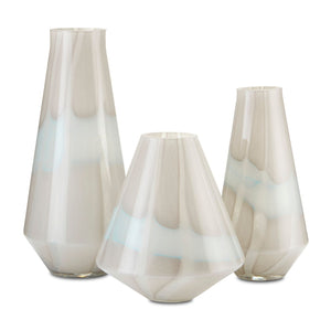Floating Cloud Vase Set of 3 - Light Gray/White