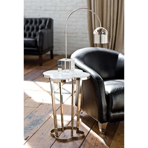 Regina Andrew Clover Table with Marble Top - Polished Nickel