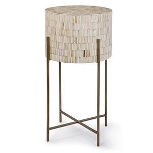 Regina Andrew Bone Drum Side Table – Antique Brass