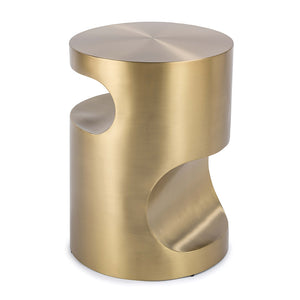 Regina Andrew Sculpted Cylinder Accent Table – Brass