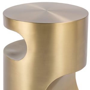 Regina Andrew Sculpted Cylinder Accent Table – Brass
