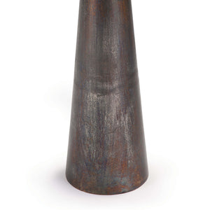 Regina Andrew Industrial Pedestal Accent Table – Blackened Zinc