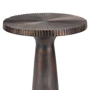 Regina Andrew Industrial Pedestal Accent Table – Blackened Zinc