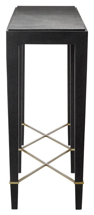 Currey and Company Verona Black Console Table