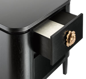 Currey and Company Briallen Black Nightstand