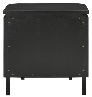 Currey and Company Briallen Black Nightstand