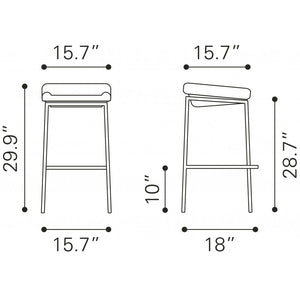 Lids Barstool Dark Gray (Set of 2) - Dark Gray