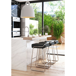 Wedge Barstool Black (Set of 2) - Black