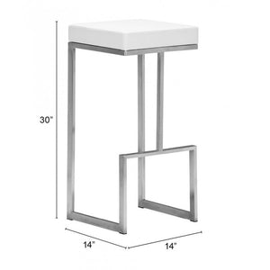 Darwen Barstool White (Set of 2) - White