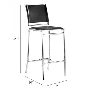 Soar Bar Chair Black (Set of 2) - Black