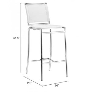 Soar Bar Chair White (Set of 2) - White