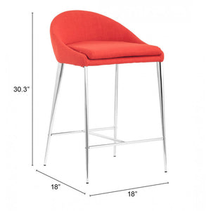 Reykjavik Counter Chair Tangerine (Set of 2) - Tangerine